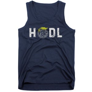 Sarcastic Hodl Trump Bitcoin Crypto Decentralize Donald Pump Tank Top