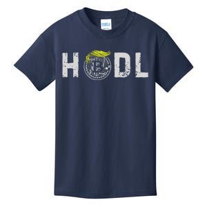 Sarcastic Hodl Trump Bitcoin Crypto Decentralize Donald Pump Kids T-Shirt