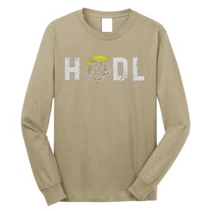 Sarcastic Hodl Trump Bitcoin Crypto Decentralize Donald Pump Long Sleeve Shirt