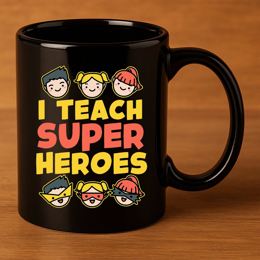 Super Hero Teacher I Teach Superheroes 11oz C Handle Ceramic Mug