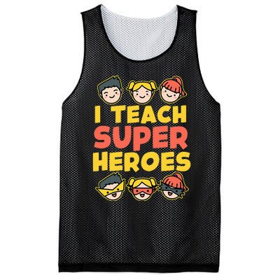 Super Hero Teacher I Teach Superheroes Mesh Reversible Basketball Jersey Tank