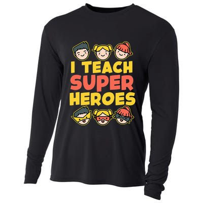 Super Hero Teacher I Teach Superheroes Cooling Performance Long Sleeve Crew