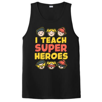 Super Hero Teacher I Teach Superheroes PosiCharge Competitor Tank