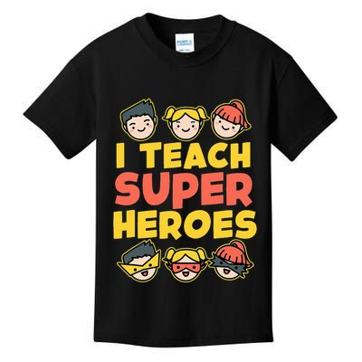 Super Hero Teacher I Teach Superheroes Kids T-Shirt