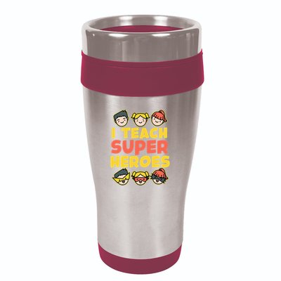 Super Hero Teacher I Teach Superheroes 16oz Travel Tumbler