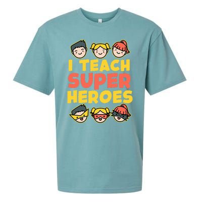 Super Hero Teacher I Teach Superheroes Sueded Cloud Jersey T-Shirt