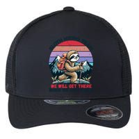 Sloth Hiking Team Hiking Gifts Funny Sloth Flexfit Unipanel Trucker Cap