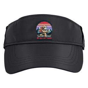 Sloth Hiking Team Hiking Gifts Funny Sloth Adult Drive Performance Visor