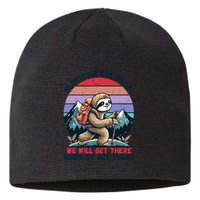 Sloth Hiking Team Hiking Gifts Funny Sloth Sustainable Beanie