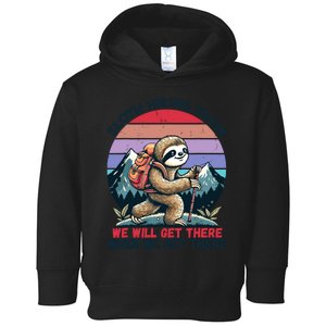 Sloth Hiking Team Hiking Gifts Funny Sloth Toddler Hoodie