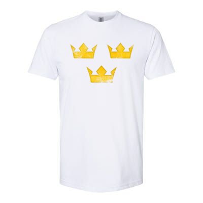 Sweden Heritage Tre Kronor Three Crowns Vintage Sverige Gift Softstyle® CVC T-Shirt