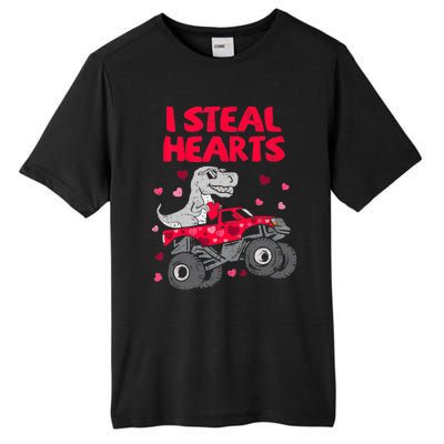 Steal Hearts T Rex Monster Truck Boy Valentines Day Tall Fusion ChromaSoft Performance T-Shirt