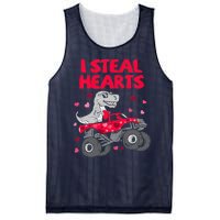 Steal Hearts T Rex Monster Truck Boy Valentines Day Mesh Reversible Basketball Jersey Tank