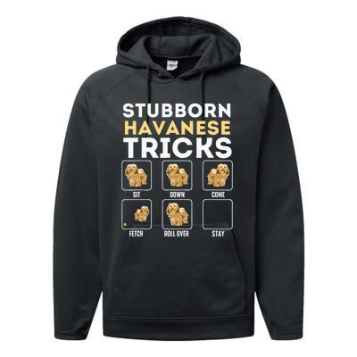 Stubborn Havanese Tricks Cuban Havaneser Havanezer Performance Fleece Hoodie