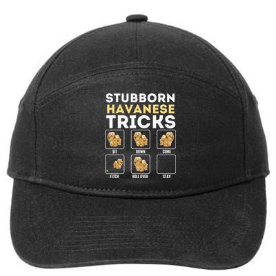 Stubborn Havanese Tricks Cuban Havaneser Havanezer 7-Panel Snapback Hat