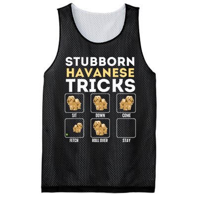 Stubborn Havanese Tricks Cuban Havaneser Havanezer Mesh Reversible Basketball Jersey Tank