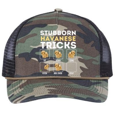 Stubborn Havanese Tricks Cuban Havaneser Havanezer Retro Rope Trucker Hat Cap