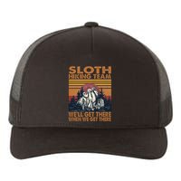 Sloth Hiking Team WeLl Get There When We Get There Yupoong Adult 5-Panel Trucker Hat