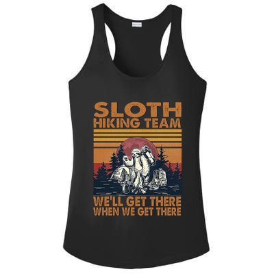 Sloth Hiking Team WeLl Get There When We Get There Ladies PosiCharge Competitor Racerback Tank