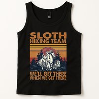 Sloth Hiking Team WeLl Get There When We Get There Tank Top