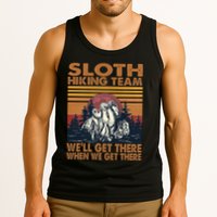 Sloth Hiking Team WeLl Get There When We Get There Tank Top