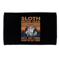 Sloth Hiking Team WeLl Get There When We Get There Microfiber Hand Towel