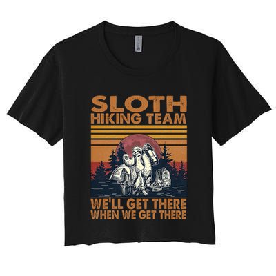 Sloth Hiking Team WeLl Get There When We Get There Crop Top