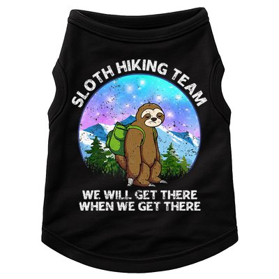 Sloth Hiking Team Funny Sloth Hiking Lover Doggie Tank