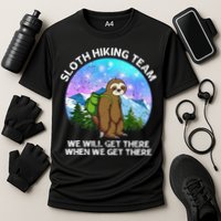 Sloth Hiking Team Funny Sloth Hiking Lover Cooling Performance Crew T-Shirt