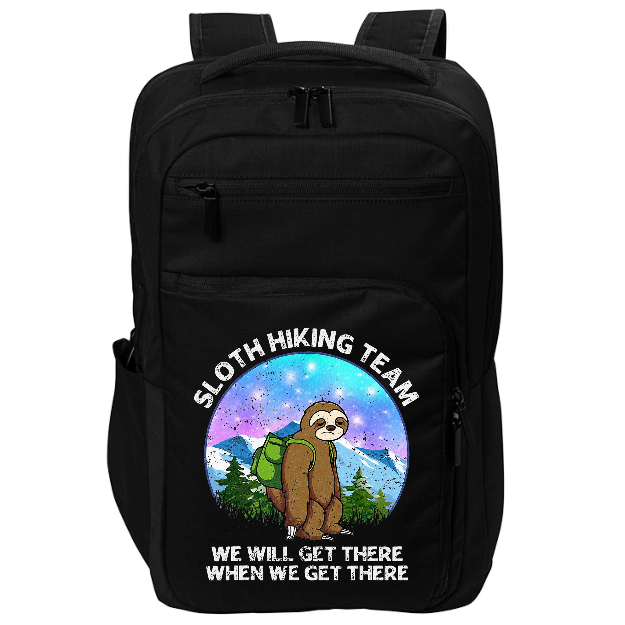 Sloth Hiking Team Funny Sloth Hiking Lover Impact Tech Backpack