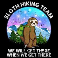 Sloth Hiking Team Funny Sloth Hiking Lover Sustainable Bucket Hat