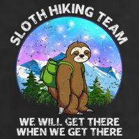 Sloth Hiking Team Funny Sloth Hiking Lover Adult Drive Performance Visor