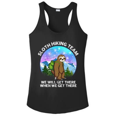 Sloth Hiking Team Funny Sloth Hiking Lover Ladies PosiCharge Competitor Racerback Tank