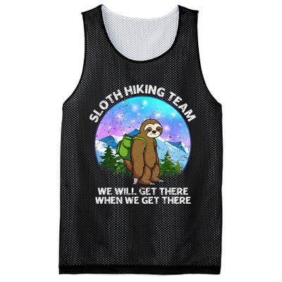 Sloth Hiking Team Funny Sloth Hiking Lover Mesh Reversible Basketball Jersey Tank