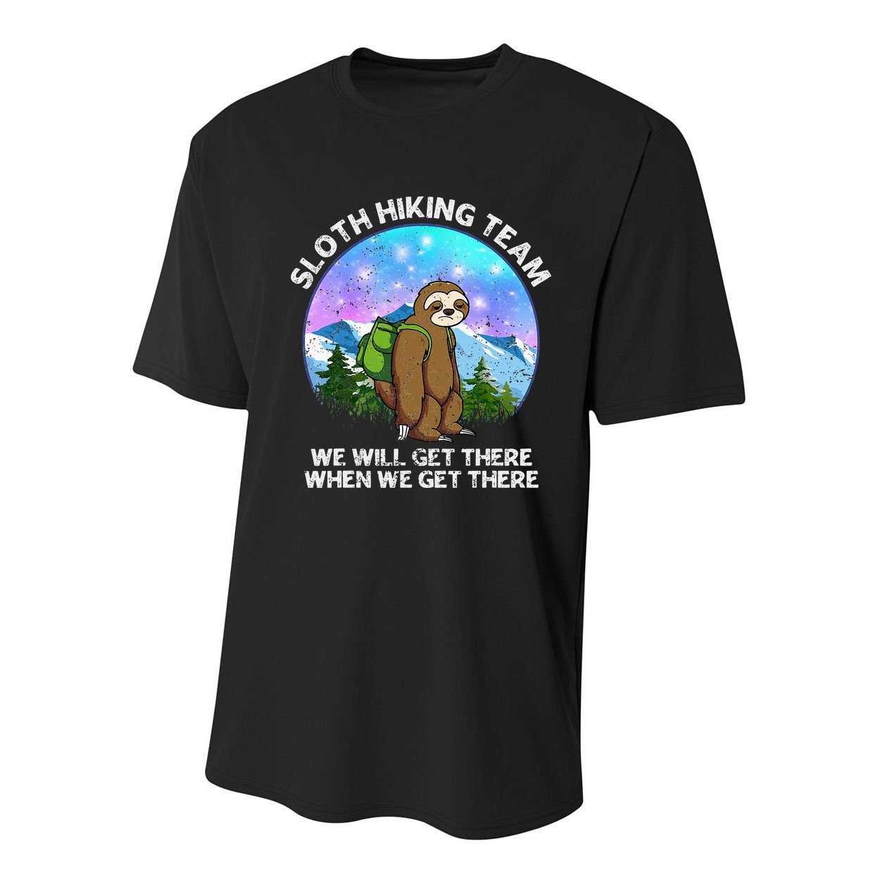 Sloth Hiking Team Funny Sloth Hiking Lover Youth Performance Sprint T-Shirt