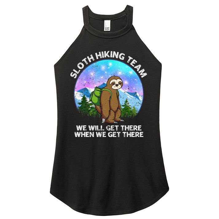 Sloth Hiking Team Funny Sloth Hiking Lover Women's Perfect Tri Rocker Tank