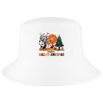 Skeleton Halloween Thanksgiving Xmas Happy Hallothanksmas Cool Comfort Performance Bucket Hat