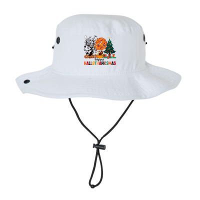 Skeleton Halloween Thanksgiving Xmas Happy Hallothanksmas Bucket Hat