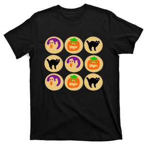 Spooky Halloween Treats Ghost Pumpkin Cat Sugar Cookies T-Shirt