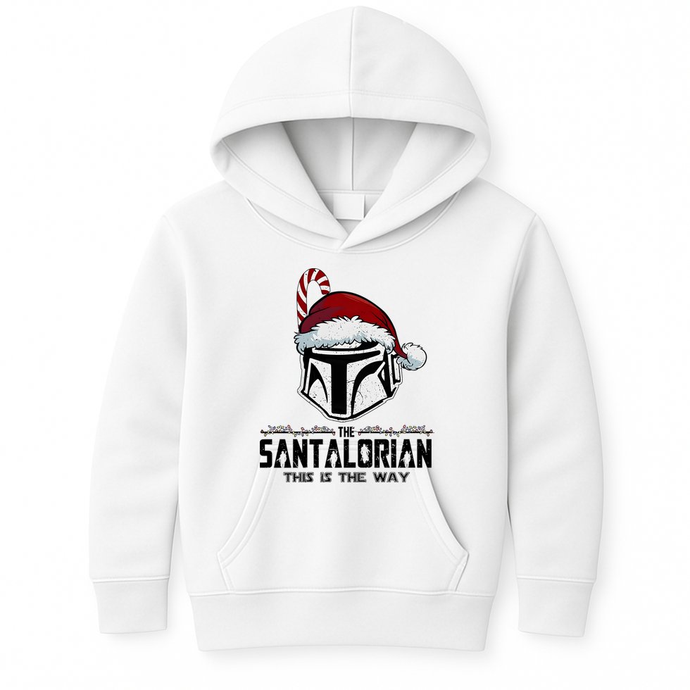 Santalorian Hunter This Is The Way Christmas Holiday Season Kids Hoodie