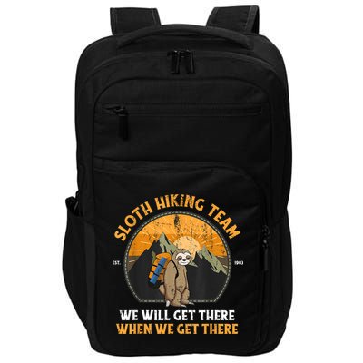 Sloth Hiking Team We Will Get There When We Get There Impact Tech Backpack