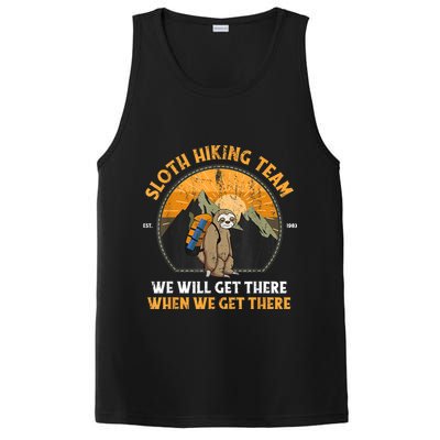 Sloth Hiking Team We Will Get There When We Get There PosiCharge Competitor Tank