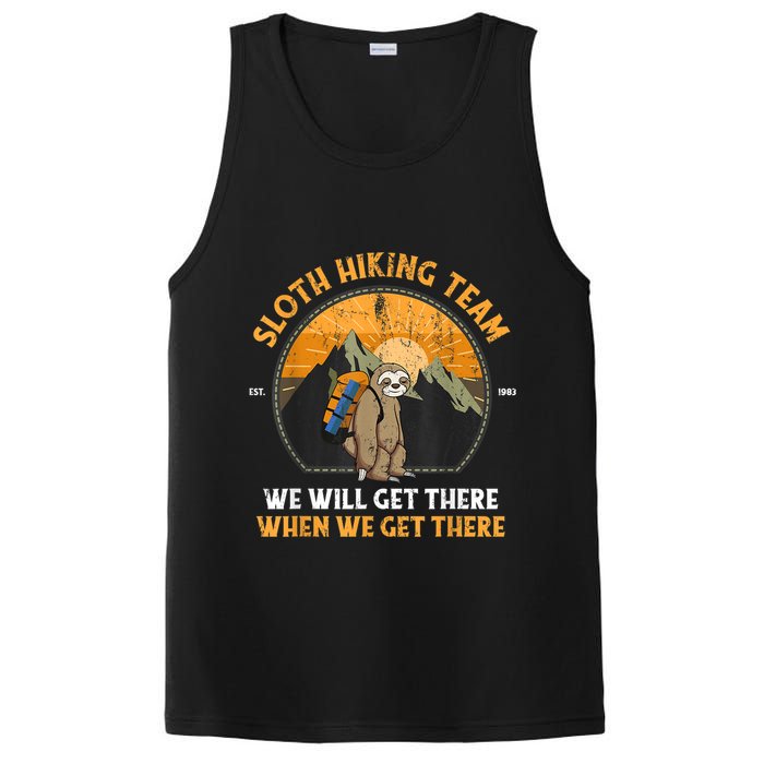 Sloth Hiking Team We Will Get There When We Get There PosiCharge Competitor Tank