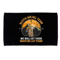 Sloth Hiking Team We Will Get There When We Get There Microfiber Hand Towel
