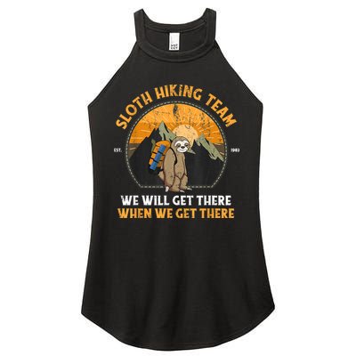 Sloth Hiking Team We Will Get There When We Get There Women's Perfect Tri Rocker Tank