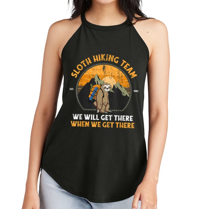 Sloth Hiking Team We Will Get There When We Get There Women's Perfect Tri Rocker Tank