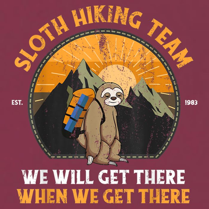 Sloth Hiking Team We Will Get There When We Get There 16oz Travel Tumbler