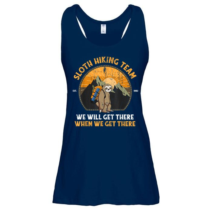 Sloth Hiking Team We Will Get There When We Get There Ladies Essential Flowy Tank