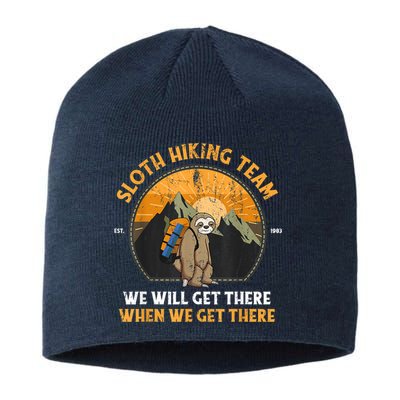 Sloth Hiking Team We Will Get There When We Get There Sustainable Beanie