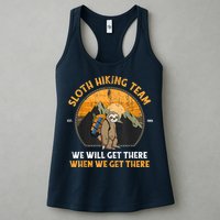 Sloth Hiking Team We Will Get There When We Get There Womens Tank Top